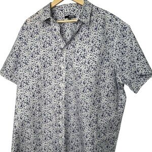 Murano Men’s Classic Fit Floral Print Short Sleeve Woven Shirt | Size 2XB
